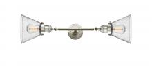 Innovations Lighting 208L-SN-G44 - Cone - 2 Light - 8 inch - Brushed Satin Nickel - Bath Vanity Light