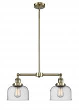 Innovations Lighting 209-AB-G74-LED - Bell - 2 Light - 21 inch - Antique Brass - Stem Hung - Island Light