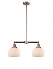 Innovations Lighting 209-AC-G71 - Bell - 2 Light - 21 inch - Antique Copper - Stem Hung - Adjustable Island Light