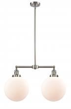 Innovations Lighting 209-SN-G201-10 - Beacon - 2 Light - 25 inch - Brushed Satin Nickel - Stem Hung - Island Light