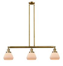 Innovations Lighting 213-BB-G171 - Fulton - 3 Light - 39 inch - Brushed Brass - Stem Hung - Island Light