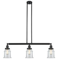 Innovations Lighting 213-BK-G182 - Canton - 3 Light - 39 inch - Matte Black - Stem Hung - Island Light