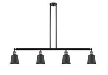 Innovations Lighting 214-BAB-M9-BK - Addison - 4 Light - 50 inch - Black Antique Brass - Stem Hung - Island Light