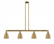 Innovations Lighting 214-BB-M9-BB - Addison - 4 Light - 50 inch - Brushed Brass - Stem Hung - Island Light