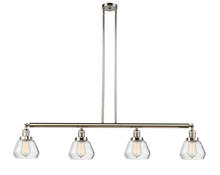 Innovations Lighting 214-PN-G172 - Fulton - 4 Light - 51 inch - Polished Nickel - Stem Hung - Island Light