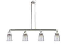 Innovations Lighting 214-SN-G184 - Canton - 4 Light - 51 inch - Brushed Satin Nickel - Stem Hung - Island Light