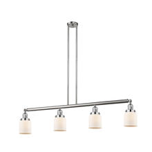 Innovations Lighting 214-SN-G51 - Bell - 4 Light - 50 inch - Brushed Satin Nickel - Stem Hung - Adjustable Island Light
