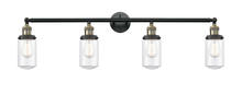 Innovations Lighting 215-BAB-G312 - Dover - 4 Light - 43 inch - Black Antique Brass - Adjustable Bath Vanity Light