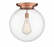 Innovations Lighting 221-1F-AC-G202-18 - Beacon - 1 Light - 18 inch - Antique Copper - Flush Mount