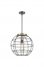 Innovations Lighting 221-1S-BAB-CE-16-BK - Lake Placid - 1 Light - 16 inch - Black Antique Brass - Multi Pendant