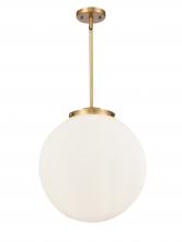 Innovations Lighting 221-3S-BB-G201-16 - Beacon - 3 Light - 16 inch - Brushed Brass - Cord hung - Pendant