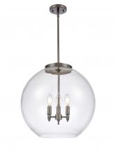 Innovations Lighting 221-3S-OB-G124-18-LED - Athens - 3 Light - 18 inch - Oil Rubbed Bronze - Cord hung - Pendant