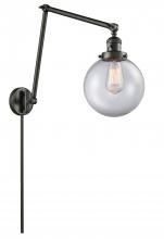 Innovations Lighting 238-OB-G202-8 - Beacon - 1 Light - 8 inch - Oil Rubbed Bronze -Adjustable Swing Arm