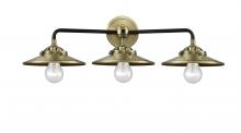 Innovations Lighting 284-3W-BAB-M4-AB - Railroad - 3 Light - 26 inch - Black Antique Brass - Bath Vanity Light