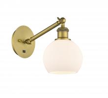 Innovations Lighting 317-1W-BB-G121-6 - Athens - 1 Light - 6 inch - Brushed Brass - Adjustable Sconce