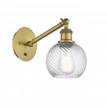 Innovations Lighting 317-1W-BB-G1214-6 - Small Twisted Swirl 1 Light Sconce part of the Ballston Collection
