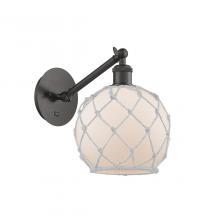 Innovations Lighting 317-1W-OB-G121-8RW - Farmhouse Rope - 1 Light - 8 inch - Oil Rubbed Bronze - Sconce