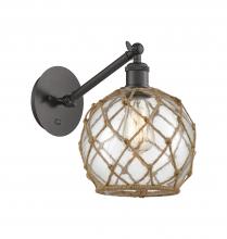Innovations Lighting 317-1W-OB-G122-8RB - Farmhouse Rope - 1 Light - 8 inch - Oil Rubbed Bronze - Sconce