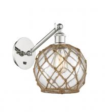 Innovations Lighting 317-1W-PN-G122-8RB - Farmhouse Rope - 1 Light - 8 inch - Polished Nickel - Sconce