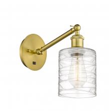 Innovations Lighting 317-1W-SG-G1113 - Cobbleskill - 1 Light - 5 inch - Satin Gold - Adjustable Sconce