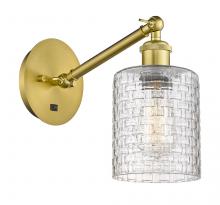 Innovations Lighting 317-1W-SG-G112C-5CL - Cobbleskill - 1 Light - 5 inch - Satin Gold - Sconce