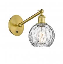Innovations Lighting 317-1W-SG-G1215-6 - Athens Water Glass - 1 Light - 6 inch - Satin Gold - Adjustable Sconce