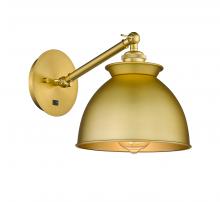 Innovations Lighting 317-1W-SG-M14-SG - Adirondack - 1 Light - 8 inch - Satin Gold - Adjustable Sconce