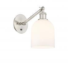 Innovations Lighting 317-1W-SN-G558-6GWH - Bella - 1 Light - 6 inch - Brushed Satin Nickel - Sconce