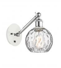 Innovations Lighting 317-1W-WPC-G1215-6 - Athens Water Glass - 1 Light - 6 inch - White Polished Chrome - Adjustable Sconce