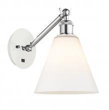Innovations Lighting 317-1W-WPC-GBC-81 - Berkshire - 1 Light - 8 inch - White Polished Chrome - Adjustable Sconce