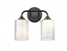 Innovations Lighting 342-2W-BK-CLW - Fairbank - 2 Light - 12 inch - Matte Black - Bath Vanity Light