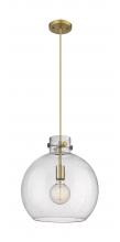 Innovations Lighting 410-1PM-BB-G410-14SDY - Newton Sphere - 1 Light - 14 inch - Brushed Brass - Cord hung - Pendant