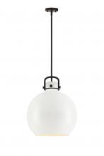 Innovations Lighting 410-1SL-BK-M410-16W - Newton Sphere - 1 Light - 16 inch - Matte Black - Pendant