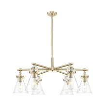 Innovations Lighting 410-6CR-CB-G411-7SDY - Newton Cone - 6 Light - 26 inch - Champagne Bronze - Chandelier