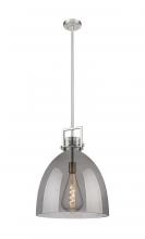 Innovations Lighting 411-1SL-SN-G412-16SM - Newton Bell - 1 Light - 16 inch - Satin Nickel - Pendant