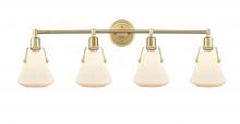 Innovations Lighting 422-4W-SB-7W - Luna - 4 Light - 40 inch - Satin Brass - Bath Vanity Light