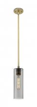 Innovations Lighting 434-1S-BB-G434-12SM - Crown Point - 1 Light - 5 inch - Brushed Brass - Pendant