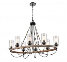 Innovations Lighting 442-8CR-BK-G4424 - Paladin - 8 Light - 39 inch - Matte Black - Chain Hung - Chandelier