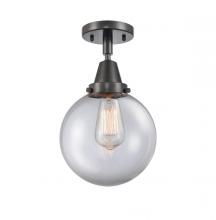 Innovations Lighting 447-1C-BK-G202-8 - Beacon - 1 Light - 8 inch - Matte Black - Semi-Flush Mount