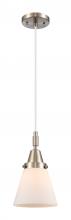 Innovations Lighting 447-1P-SN-G61 - Cone - 1 Light - 6 inch - Brushed Satin Nickel - Mini Pendant