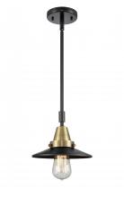 Innovations Lighting 447-1S-BAB-M6 - Railroad - 1 Light - 8 inch - Black Antique Brass - Mini Pendant