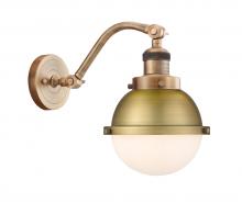 Innovations Lighting 515-1W-BB-HFS-61-BB - Hampden - 1 Light - 7 inch - Brushed Brass - Adjustable Sconce