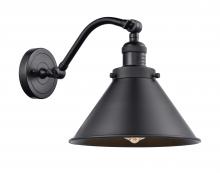 Innovations Lighting 515-1W-BK-M10-BK - Briarcliff - 1 Light - 10 inch - Matte Black - Sconce