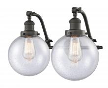 Innovations Lighting 515-2W-OB-G204-8 - Beacon - 2 Light - 18 inch - Oil Rubbed Bronze - Adjustable Bath Vanity Light
