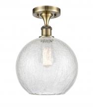 Innovations Lighting 516-1C-AB-G125-10 - Athens - 1 Light - 10 inch - Antique Brass - Semi-Flush Mount