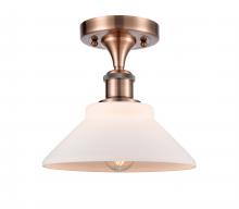 Innovations Lighting 516-1C-AC-G131 - Orwell - 1 Light - 8 inch - Antique Copper - Semi-Flush Mount