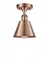 Innovations Lighting 516-1C-AC-M8 - Smithfield - 1 Light - 7 inch - Antique Copper - Semi-Flush Mount