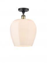 Innovations Lighting 516-1C-BAB-G461-12 - Norfolk - 1 Light - 12 inch - Black Antique Brass - Semi-Flush Mount