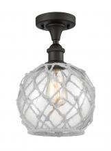 Innovations Lighting 516-1C-OB-G122-8RW - Farmhouse Rope - 1 Light - 8 inch - Oil Rubbed Bronze - Semi-Flush Mount