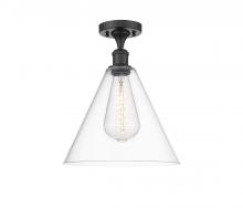 Innovations Lighting 516-1C-OB-GBC-122 - Berkshire - 1 Light - 12 inch - Oil Rubbed Bronze - Semi-Flush Mount